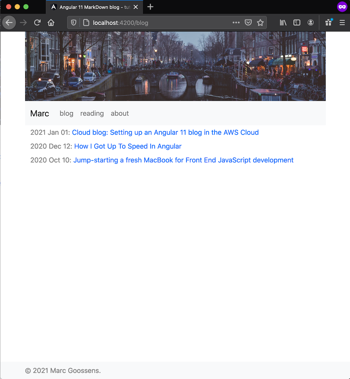 List of blog posts