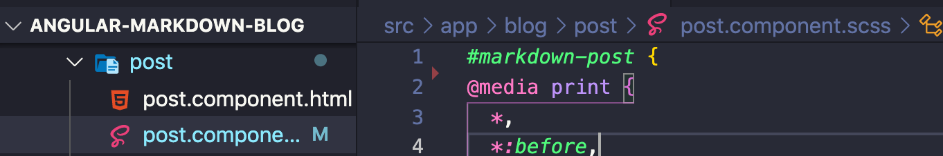 Target the markdown-post id