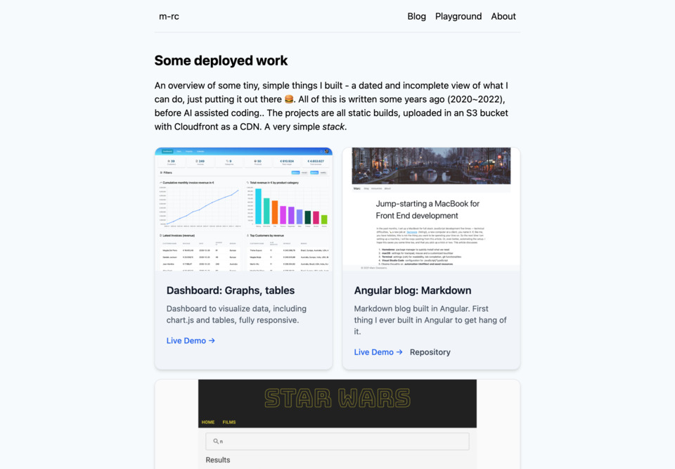 Screenshot of This blog: NextJS Markdown blog